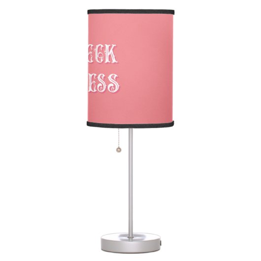Redneck Princess Fancy Text Pink Table Lamp (Right)