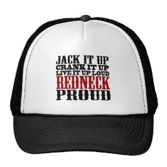Redneck Proud (Black and Red) Trucker Hat