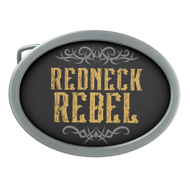 Redneck Rebel  Belt Buckle (Front)