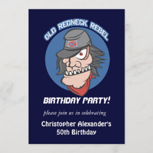 Redneck Rebel Birthday Party Invitations