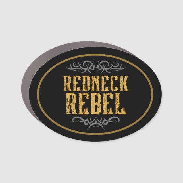 Redneck Rebel  Car Magnet (Front)