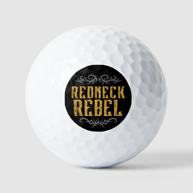 Redneck Rebel  Golf Balls (Front)