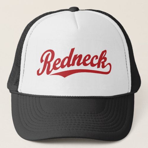 Redneck script logo trucker hat