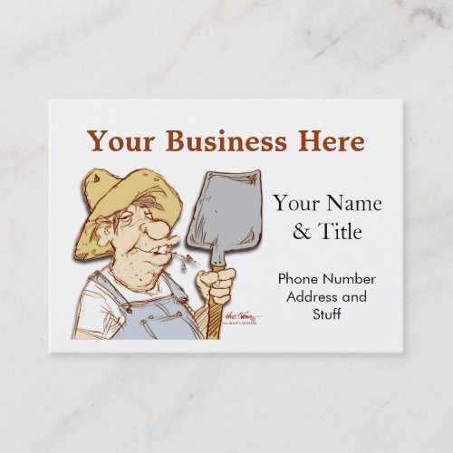 Redneck service construction tech support business card