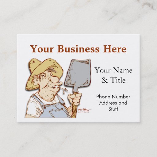Customizable Redneck service, construction, tech support business card template