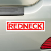 Redneck Stamp Bumper Sticker (On Car)