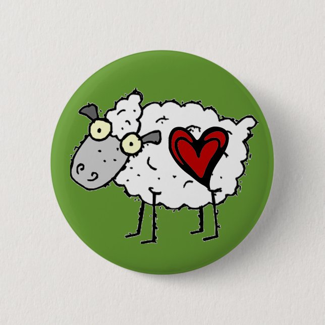 Redneck Sweetheart - Sheep Love Button (Front)
