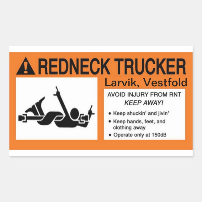 Redneck Trucker Rectangular Sticker (Front)