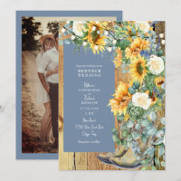 Redneck Wedding Cowboy Boots String Periwinkle