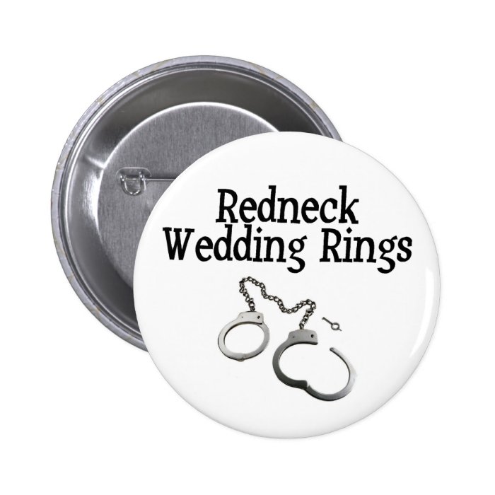 Redneck Wedding Rings Button