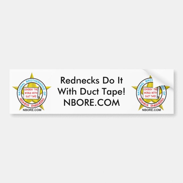 Rednecks Do It With Duct Tape Bumper Sticker (Front)