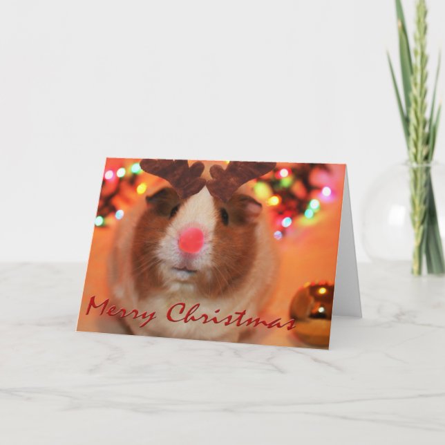 Rednose Christmas Holiday Card (Front)