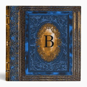 Redolentcy Barklet Victorian Goth Chic Monogram 3 Ring Binder