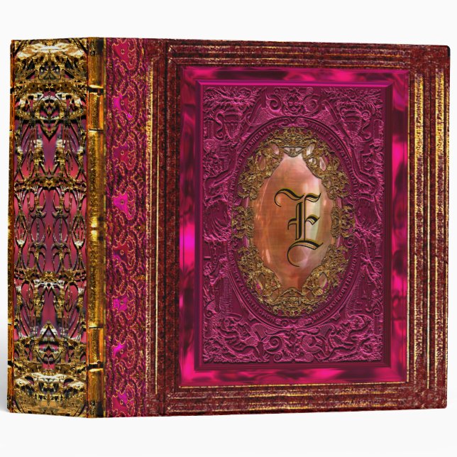 Redolentcy Victorian Goth Chic Monogram Binder (Front/Spine)