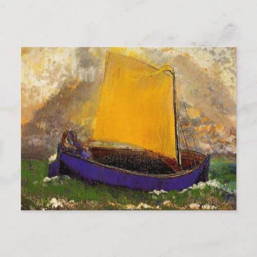 Redon _ The Mysterious Boat Postcard