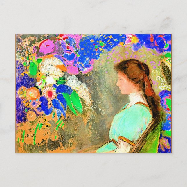 Redon - Violette Heymann, fine art painting Postcard (Front)