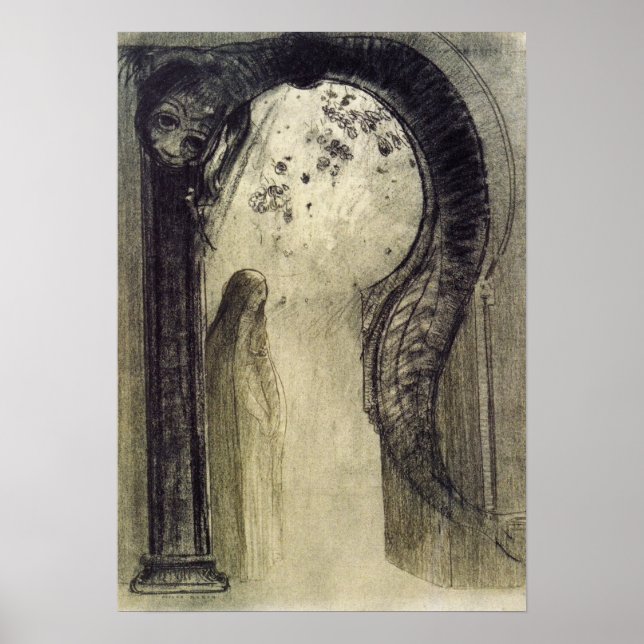 Redon - Woman And Serpent 1890 Poster (Front)