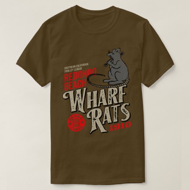Redondo Beach Wharf Rats T-Shirt (Design Front)