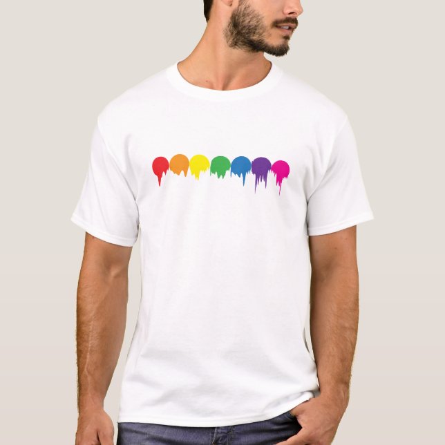 RedOrangeYellowGreenBlueIndigoViolet T-Shirt (Front)