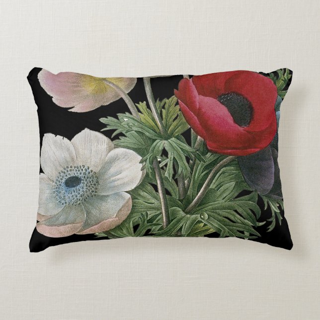 Redoute: Anemone, 1833 Accent Pillow (Front)