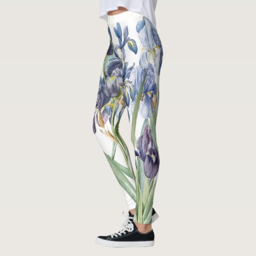 Redoute Blue Iris Floral All Over Print Legging