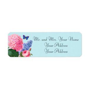 Redoute Flowers Custom Address Labels