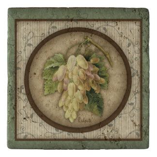 Redoute' Grapes Stone Tile Trivet