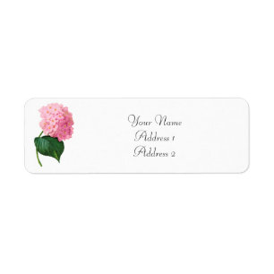 Redoute Pink Hydrangea Address Labels
