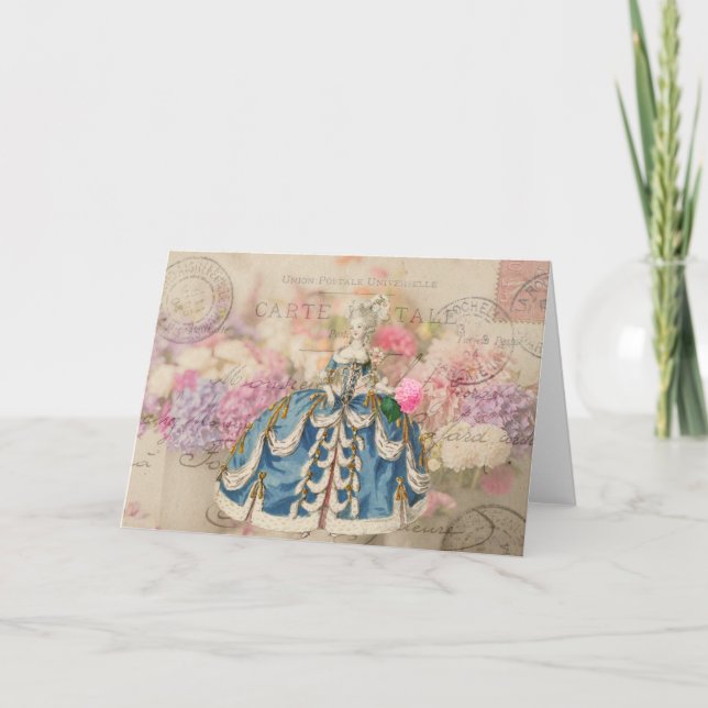 Redoute Pink Hydrangea Greeting Card (Front)