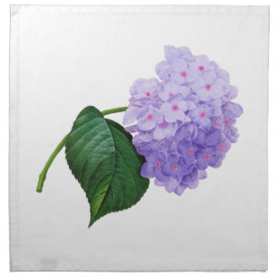 Redoute Purple Hydrangea Cloth Napkins Set of 4