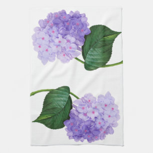 Redoute Purple Hydrangea Flowers Kitchen Towel