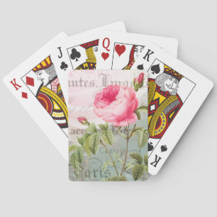 Redoute Vintage French Accent Rose Playing Cards
