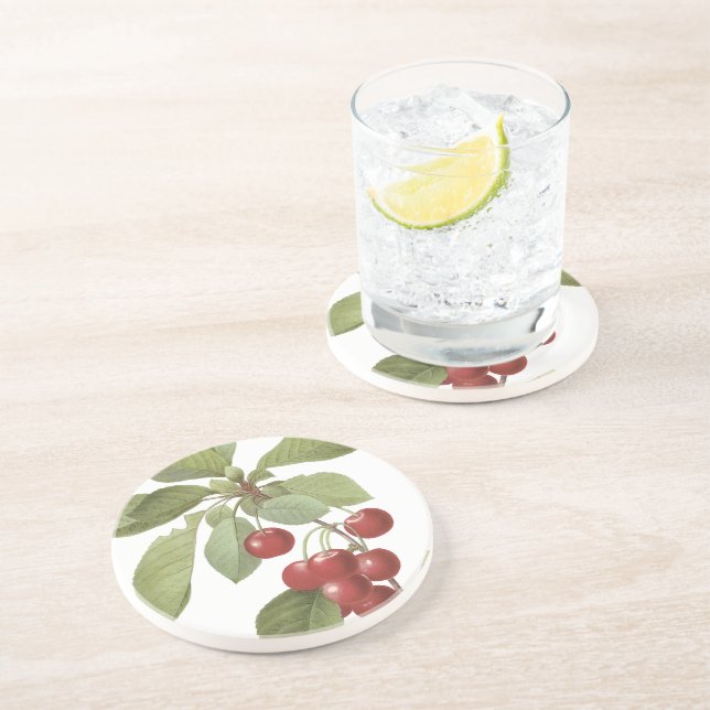 Redoutés' Royal Cherry Sandstone Coaster (Side)