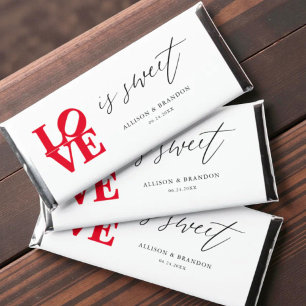 RedPhilly LOVE Is Sweet Wedding Hershey Bar Favors