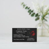 RedRose on Blk BizCard-customize Business Card (Standing Front)