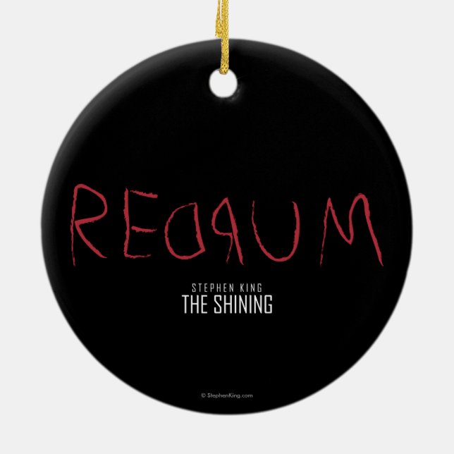 Redrum Ceramic Ornament (Back)
