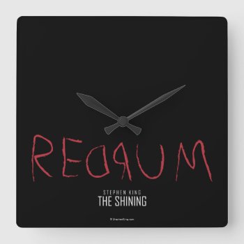 Redrum Square Wall Clock by stephenKing at Zazzle