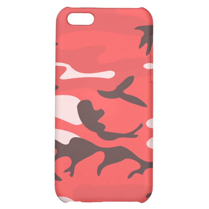 Reds and Pinks Camo Design Case For iPhone 5C