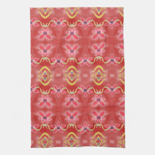 Reds Floral Floral Kitchen Towel With Purple