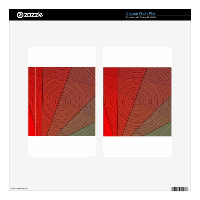 Reds Triangle Circle Design Skin For Kindle Fire