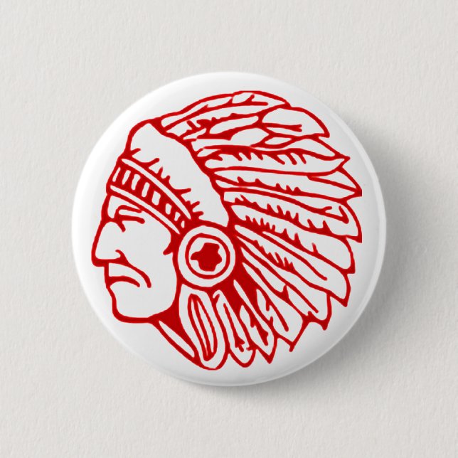 Redskin Red Indian Button (Front)