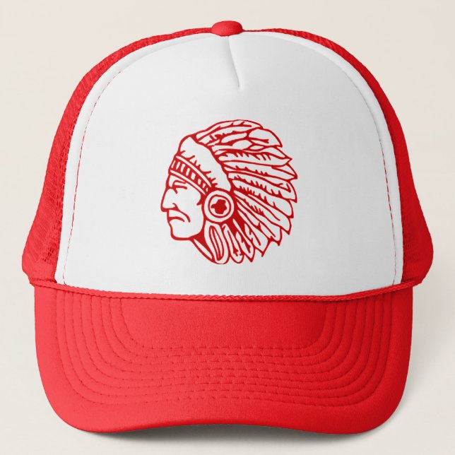 Redskin Red Indian Trucker Hat (Front)