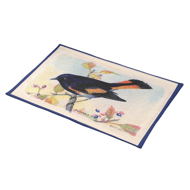 Redstart Bird Placemat (On Table)