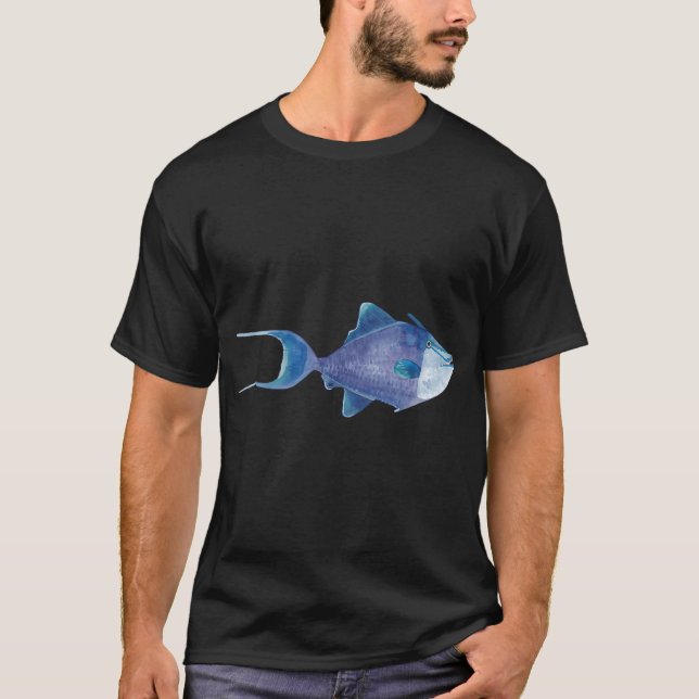 REDTOOTH TRIGGERFISH-Odonus niger T-Shirt (Front)
