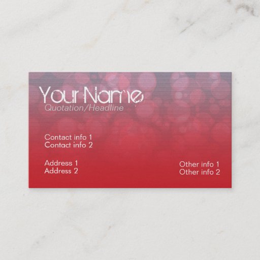Customizable Redtown Business Card