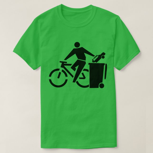 Reduce Air Pollution: Ride A Bike T-Shirt (Design Front)