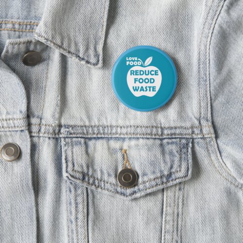 Reduce food waste recycling eco friendly button