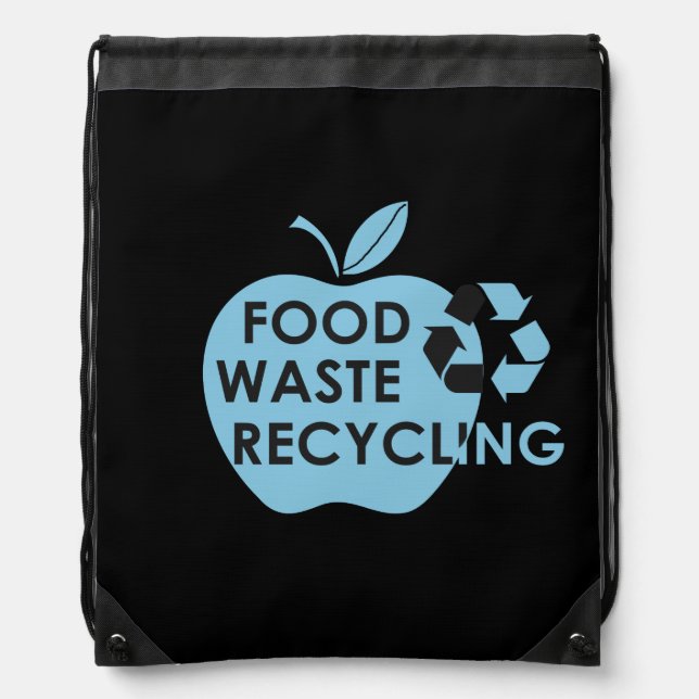 Reduce food waste recycling eco friendly drawstring bag (Front)