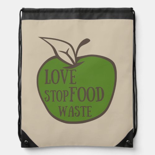 Reduce food waste recycling eco friendly drawstring bag