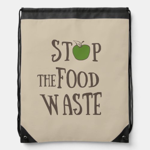 Reduce food waste recycling eco friendly drawstring bag